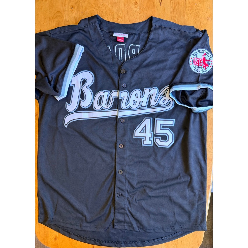 Nostalgia Co Michael Jordan Birmingham Barons 45 Baseball Jersey Mens XL 466